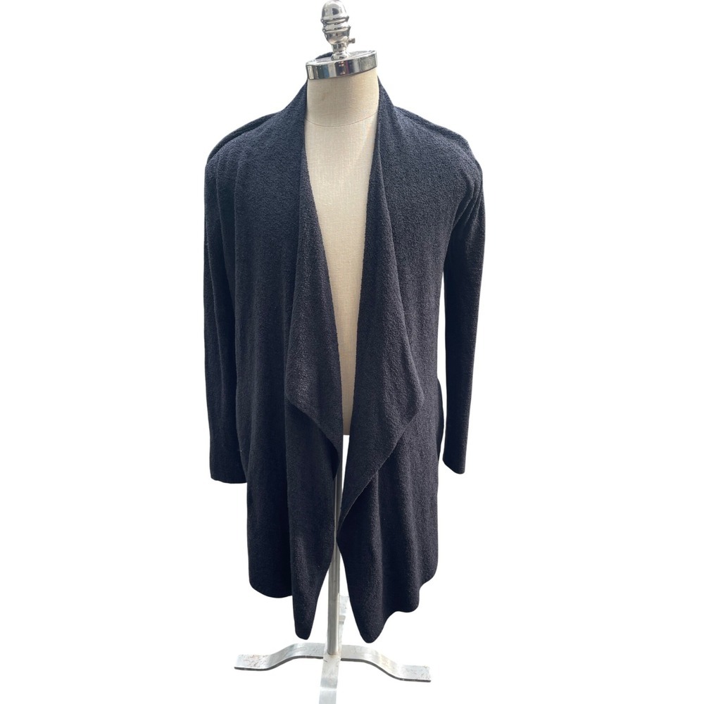 Barefoot Dream Cozychic lite island wrap cardigan SZ S/M black sweater - Picture 3 of 10